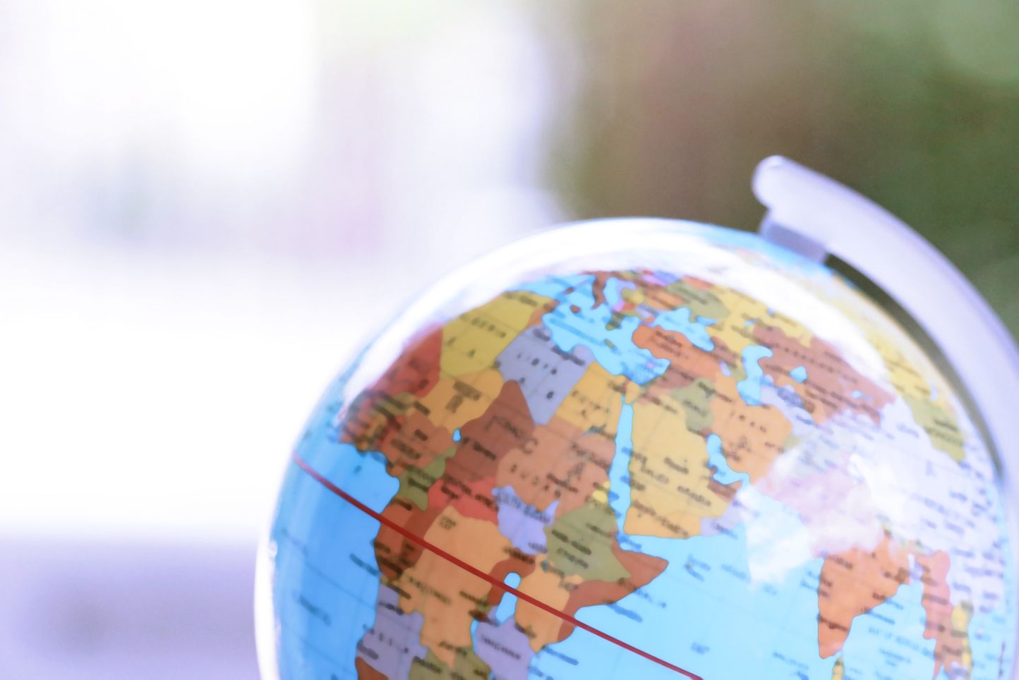 Close up photo of a globe