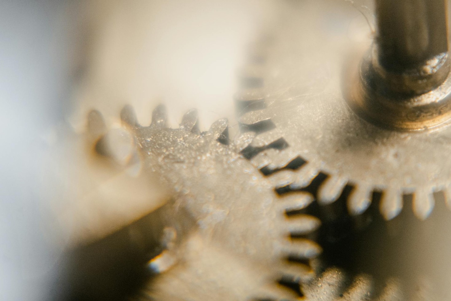 Close up image of mechanical gears.
