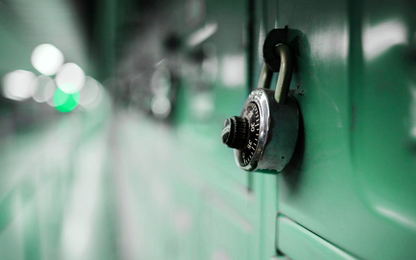 Large lock on door