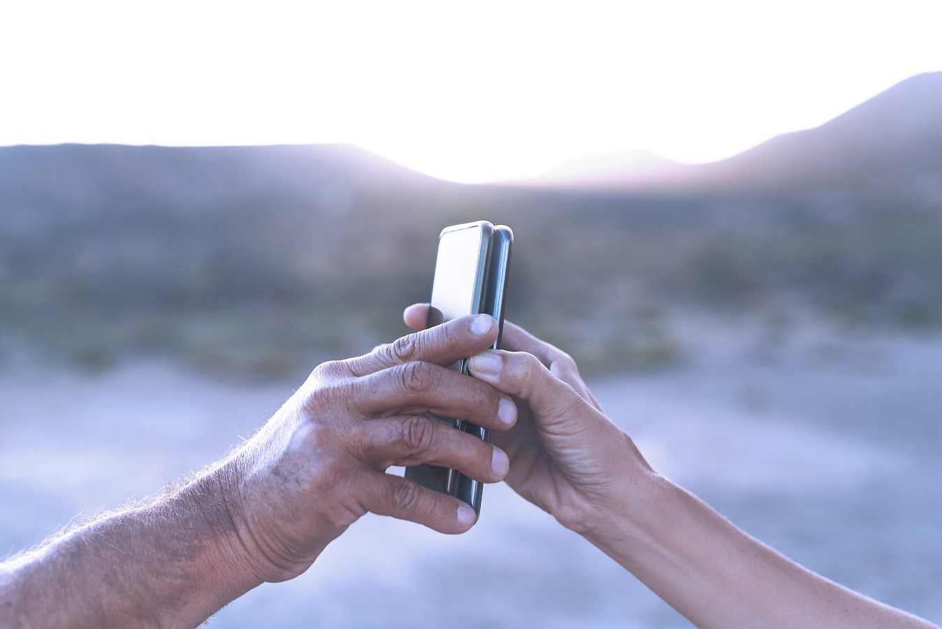 two smartphones placed next to each other 