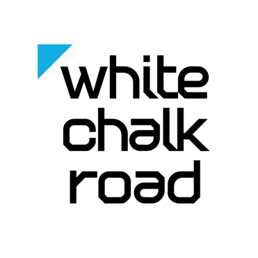 White chalk road logo