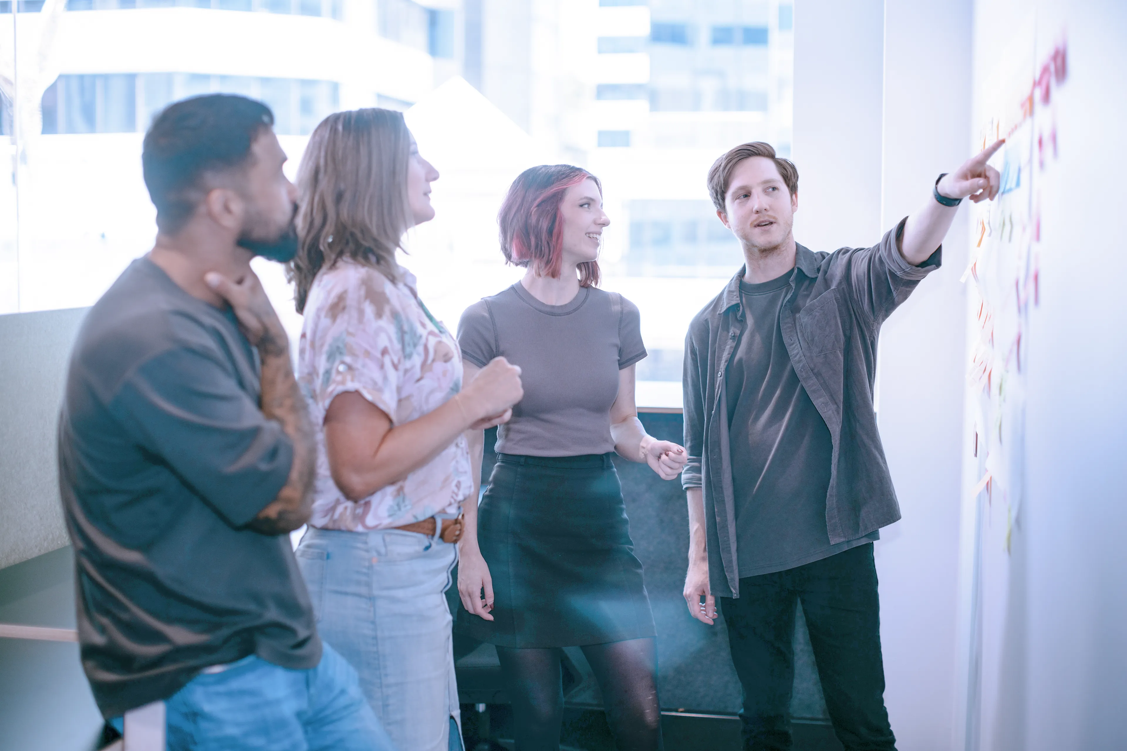 Group of developers and service designers at a discussion 