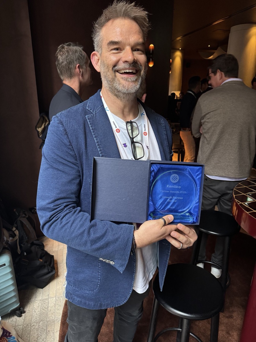 The Growth Partner Award from the Kentico Partner Awards 2026, won by Dapth