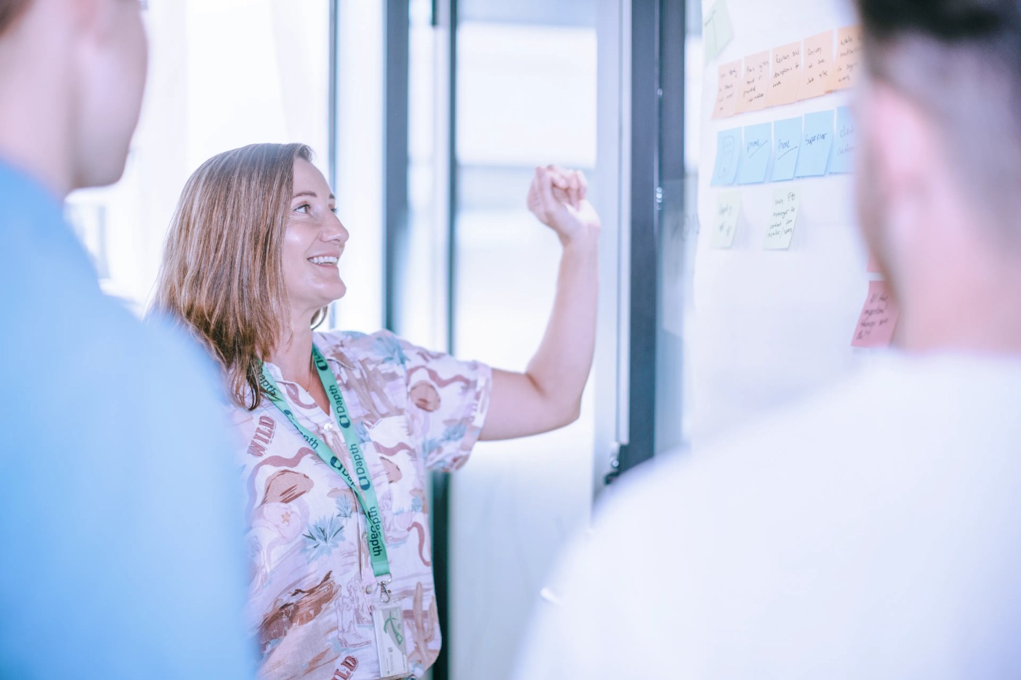 Senior UX researcher discussing user flows