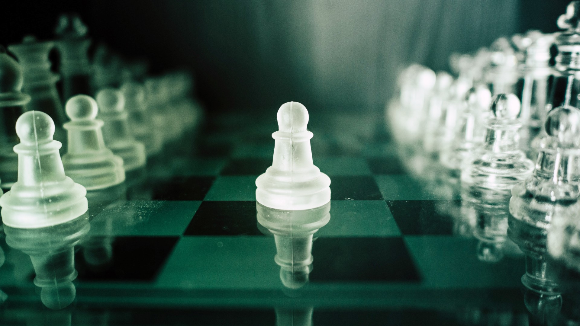 Picture of chess pieces on chess board